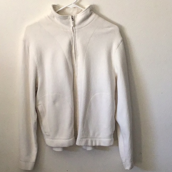 Soft off white jacket coat with pockets. Size M - Picture 1 of 4